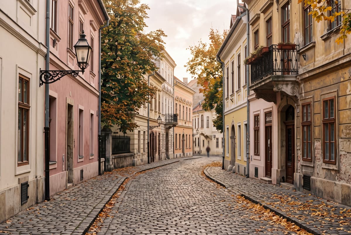 A quiet street in Hungary