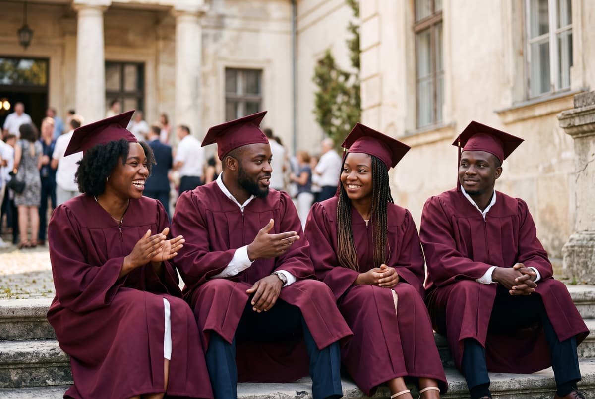 Graduates seated at ceremony